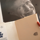 A book signed with a thumb print by Stephen Hawking.